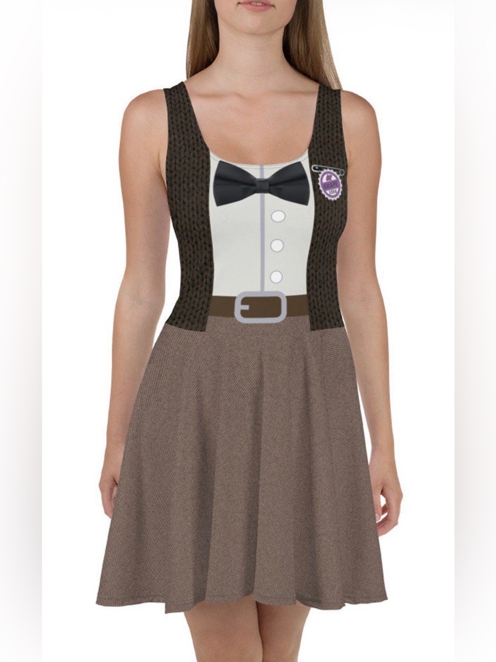 Happiness Addictive Disney/Pixar UP Carl sleeveless skater dress size large